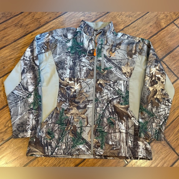 Bushmaster Camo Jacket mens XL brown Realtree lined full zip soft shell Outdoors - Picture 1 of 10